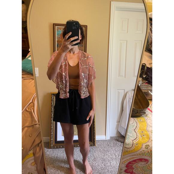 y2k Pink sparkles jacket size small - Picture 5 of 6